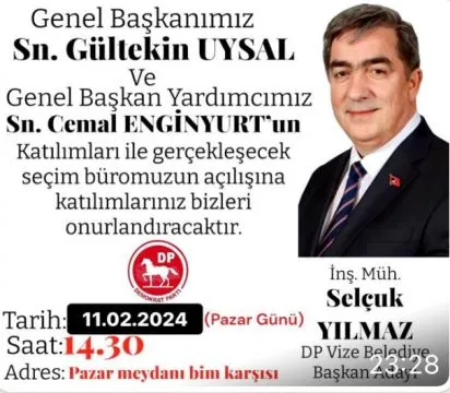 Selçuk Yılmaz Seçim Bürosunu 11 Şubat