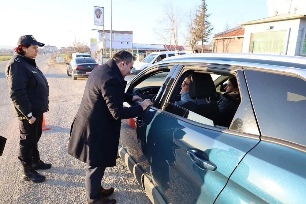 Kaymakam Balaban Yol Kontrol uygulamasına katıldı